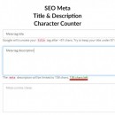 SEO Meta Title Description Character Counter VQMOD